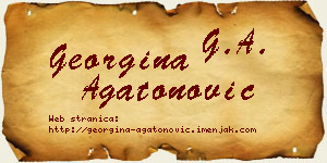 Georgina Agatonović vizit kartica